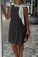 Women's Clothing Spring And Summer New Women's Casual Solid Color Round Neck Vest Dress_ecoleips.com