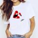 European American Cross-border Foreign Trade Clothing, Makeup And Manicure, Round-neck Printed Women's Short-sleeve_ecoleips.com