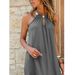 2026 Women Halter Sleeveless Solid Sequined Slim Fit Dress, Casual Elegant Summer Dress_ecoleips.com