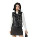 Women's Clothing Stylish Suit Style Leather Vest Faux Leather Vest With Lapel - Stylish Slim Fit Sleeveless Jacket For Office & Casual Wear_ecoleips.com
