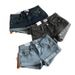 Super Long Legs European And American Street Retro Worn Light Blue Slim Low Waist Curled Hip Lift Denim Shorts Women's Hot Pants_ecoleips.com