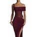 Women's One-Shoulder Bodycon Dress With Mesh Side Panel And Ruching, Elegant Asymmetrical Mini Dress For Night Out_ecoleips.com