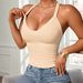Sexy V-neck Sling Vest Women's Solid Color Bottoming Shirt Plus Size Spice Girl Vest_ecoleips.com