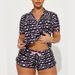 Women's Clothing Comfortable Home Short Sleeved Printed Shorts Suit_ecoleips.com