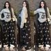 Women's Clothing Sweet Rabbit Print Two-Piece Set Long Sleeve Top With Wide Leg Pants Casual Spring Autumn Loose Fit_ecoleips.com