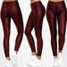 High Waist PU Leather Skinny Pants For Women - Stretchable Slim Fit Trousers, Comfortable & Stylish, Office & Casual Wear_ecoleips.com
