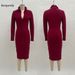 Elegant Lady Long Sleeved Dress Style Waist Cinching High End Early Autumn Women's Fashion_ecoleips.com