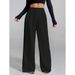 Independent Station European And American Foreign Trade Cross-Border Women's Draped High-Waisted Wide-Leg_ecoleips.com