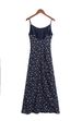 European And American Style 2024 Early Spring New Women's Fashion French Retro Floral Print Bow-tie Slim-fit Suspender_ecoleips.com