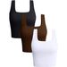 Women's Seamless Workout Tank Top Breathable Yoga Vest Lightweight Athletic Camisole for Gym Running Fitness_ecoleips.com