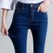 Korean-style High-waisted Cropped Flared Jeans For Women, Stretchy Slimming With Frayed Edges And Tassel Details_ecoleips.com