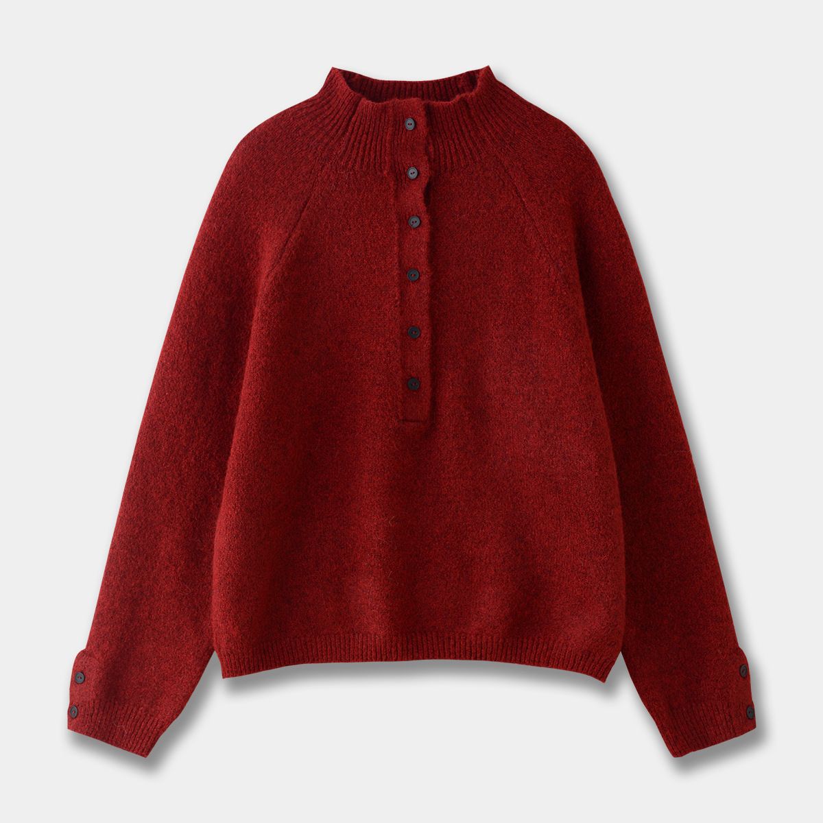 Women's Alpaca Wool Sweater – Soft & Warm Crewneck Pullover With Half-Zip, Cozy Oversized Knit For Fall & Winter_ecoleips.com