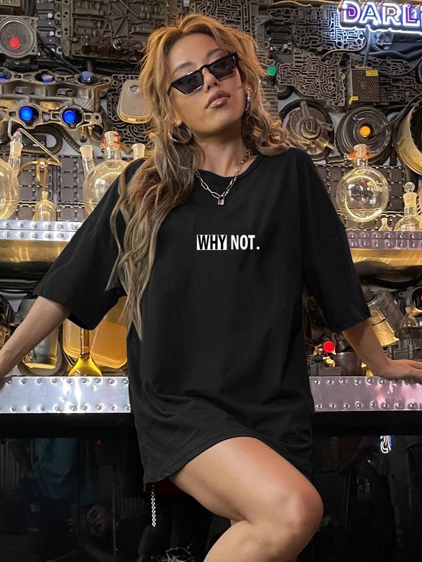 Women's Casual Loose Fit round Neck T-Shirt Short Sleeve Printed Tee Top for Street Style And Daily Wear_ecoleips.com