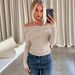 WG128 European American New Spring And Autumn Fashion Sexy Off-shoulder Long-sleeve Solid Color Women's T-shirt_ecoleips.com