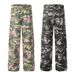OREETA | Wilderness Loose American Trendy Brand Wide Leg Pure Cotton Rose Camouflage Work Pants_ecoleips.com