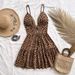 Women's Clothing Summer Vacation Dress Sexy Hot Girl Sleeveless Backless Suspender Dress_ecoleips.com