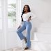 High Elastic Denim Trousers Retro Straight Loose Casual Women's Jeans Factory Direct Sales_ecoleips.com