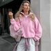 Women's Oversized Fleece Pullover – Cozy Sherpa-Lined Hoodie With Stand Collar (Winter 2025 Trend)_ecoleips.com