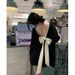 girl Backless Bow Sweater For Women, Autumn Winter Christmas New Loose Fit Pullover Top With A Soft And Cozy Feel_ecoleips.com