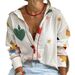 Women's Clothing Long Sleeved Shirt Printed Fashion Cardigan Casual Shirts_ecoleips.com