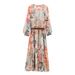Women's Clothing Autumn New Women's Clothing Design With Belt Printed Midi Dress 91162_ecoleips.com