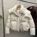 Women's Short Puffer Jacket With Hood - 2024 Winter Fashion Thickened Cotton Coat In Loose Fit (Cream, Black, Brown, Burgundy)_ecoleips.com
