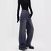 Women's Wide-leg Jeans, New Spring And Autumn Style, Loose High-waisted, Drapey, Versatile, Floor-length Pants With_ecoleips.com