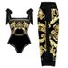 Women's Clothing New Double Sided Retro Printed One Piece Swimsuit_ecoleips.com