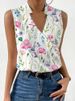 Women's Clothing Chiffon Shirt Women's V Neck Sleeveless Chiffon Shirt Women_ecoleips.com
