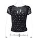 Summer Retro Polka Dot Print Bandeau Top for Women Short Sleeves Mesh Trim European And American Style Hot Girl Look_ecoleips.com