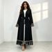 Middle East Dubai Turkey Explosion Fringe Cardigan Islamic Elegant Fashion Dress_ecoleips.com