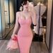 Gentle Wife Low-necked Bag Hip Skirt Suit | Pure Desire For Home Sexy | Long Night Lingerie Woman_ecoleips.com