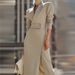 Elegant V-Neck Bodycon Midi Dress For Women | High Waist Slit Hem Office Dress In Khaki Versatile Midi Length_ecoleips.com