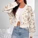 "Leopard Print Open Front Cardigan Women's - Oversized Knit Sweater (S-XL, Buttonless, Soft Acrylic Blend, Boho Chic Outerwear)"_ecoleips.com