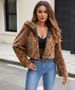 Fashion Hooded Faux Fur Leopard Print Coat – Plush Short Jacket For Women, Winter & Autumn Style_ecoleips.com