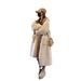 girl Two-Piece Mid-Length Lamb Wool Coat For Women 2024 New Hot Autumn Winter Sheepskin Thickened Warm Overcoat_ecoleips.com