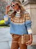 "Fair Isle Knit Sweater – Nordic-Inspired Geometric Print Pullover (S-XXL, Cozy Christmas & Winter Casual Wear)"_ecoleips.com