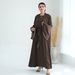 Verve Loriya2025 Fashion Trimmed Dubai Turkish Elegant Long Robe Two-Piece Set LR760_ecoleips.com