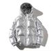 Shiny Padded Hooded Coat - Loose Fit Winter Jacket For Men & Women - Warm Polyester Puffer Coat In Silver, Black, Gold, Navy Blue (S-5XL)_ecoleips.com