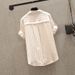 Women's Clothing Slightly Fat And Thin Striped Tops Large Size All Match Fat Girl Age Reducing Shirt_ecoleips.com
