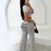 Women's Clothing High Street Hiphop Street Positioning Printing Short Sleeved Top Straight Trousers Suit_ecoleips.com