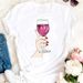 clothing With Round Neck, Plus-size European And American Clothing, Wine Glass Short-sleeve Women's T-shirt_ecoleips.com