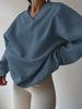 K New Women's Casual Clothing Solid Color Long Sleeve Round Neck Sweatshirt Loose Large Size Sports Shirt_ecoleips.com