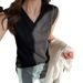 Premium Women's V Neck Tank Top Wide Shoulder Loose Fitting Sleeveless Korean Style Basic Versatile for Spring And Summer_ecoleips.com