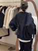 girl Girl Girl 2025 Winter New Korean Style Patchwork Lamb Wool Turn-down Collar Padded Workwear Parka Jacket For Women Casual Warm_ecoleips.com