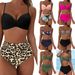 Women's Clothing Thickened Swimsuit Split High Waist Belly Covering Tight Sexy Bikini_ecoleips.com