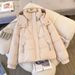 Women's Short Puffer Jacket Winter Korean Loose Fit Hooded Coat Thickened Warm Streetwear Fashion Outerwear_ecoleips.com