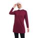 Hot-selling Muslim Women's Clothing Top Arab Sportswear Solid Color Long Sleeve Zipper Sweatshirt Outdoor Y026_ecoleips.com