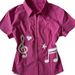 Spring/Summer Women's Slim Fit Shirt Lapel Collar Y2K Millennium T-Shirt Unique Trendy Gothic Musical Note Pattern European American Style_ecoleips.com
