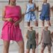 Women's Clothing 2 Piece Set Large Size Cotton And Linen Shirt Set High Waist Loose Shorts_ecoleips.com